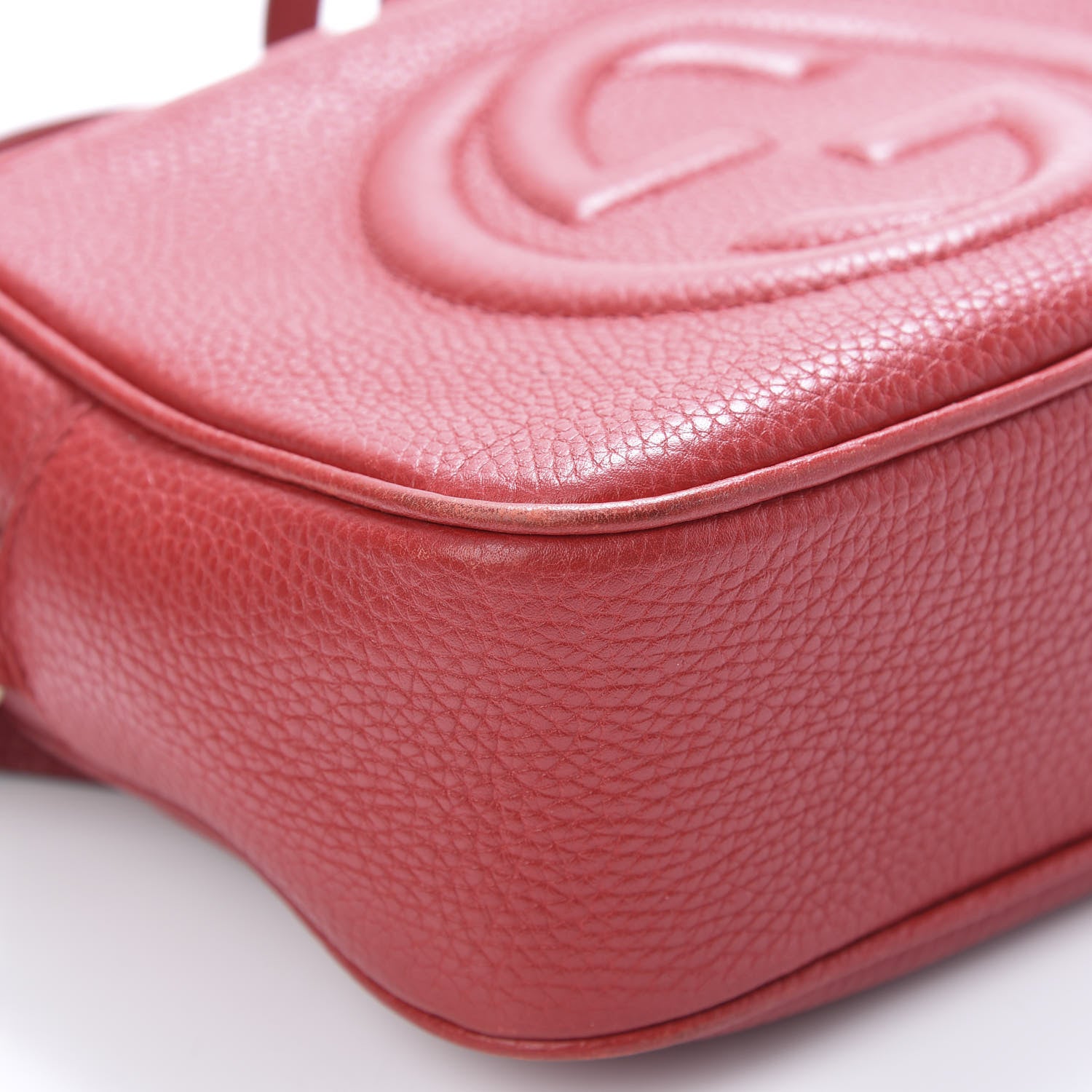 Gucci Pebbled Calfskin Small Soho Disco Bag Tabasco Red 9 of 15