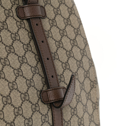 Gucci GG Supreme Monogram Textured Dollar Calfskin Medium Detail Tote Beige Ebony New Acero 10 of 10
