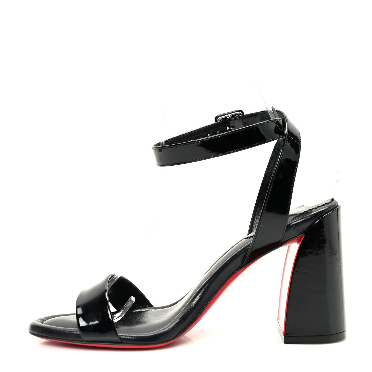 Christian Louboutin Patent Miss Sabina 85 Sandals 38.5 Black 1 of 7