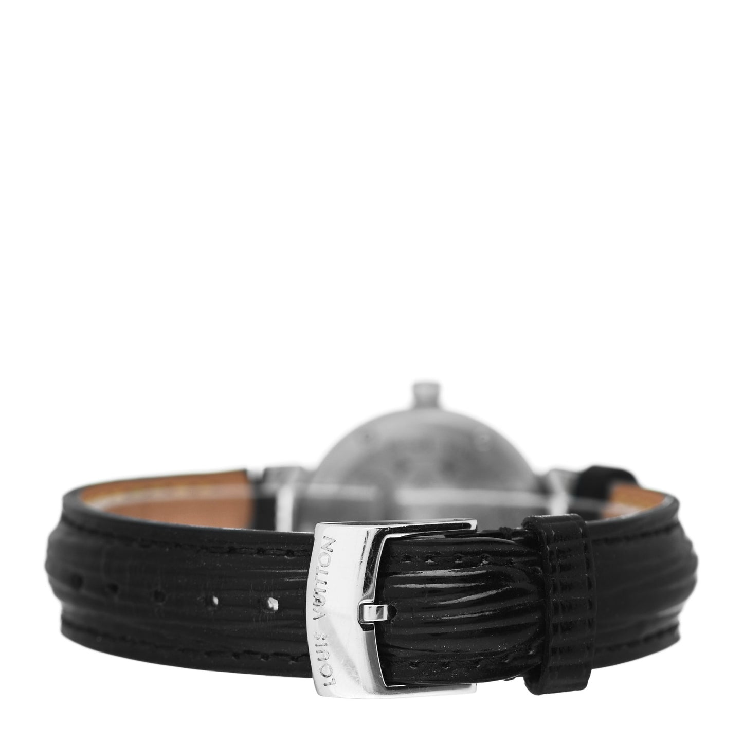 Stainless Steel Epi Diamond 28mm Tambour Bijou Quartz Watch Black