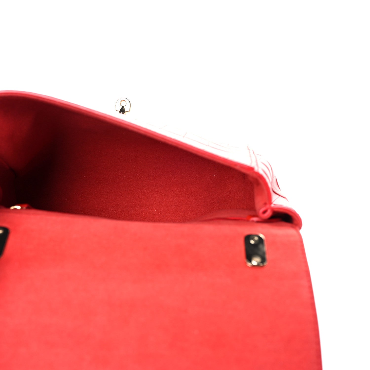 Mulberry Nappa Crocodile Embossed Small Lily Flap Red 5 of 16