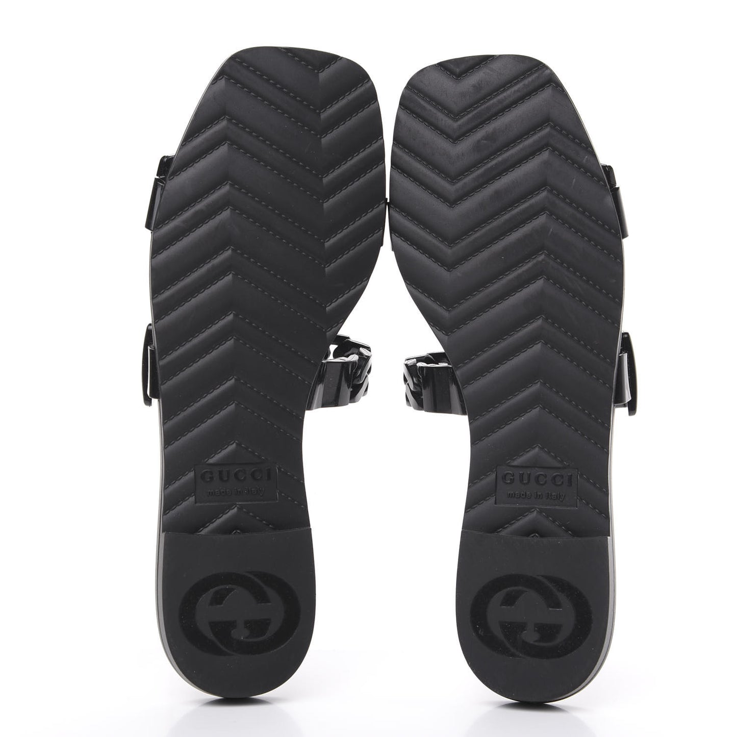 Rubber Womens Slide Sandals 36 Black