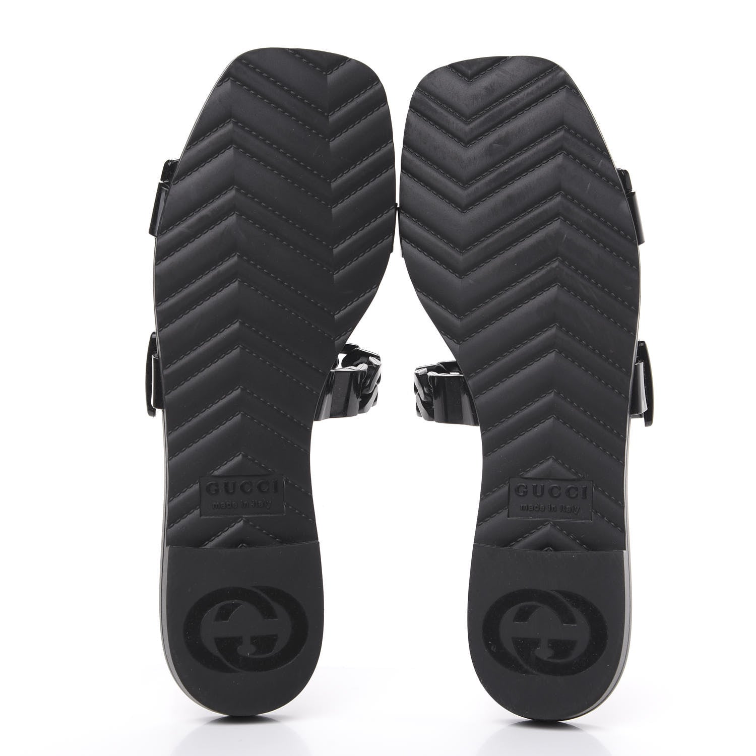 Gucci Rubber Womens Slide Sandals 36 Black 5 of 8