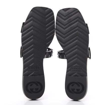 Gucci Rubber Womens Slide Sandals 36 Black 5 of 8