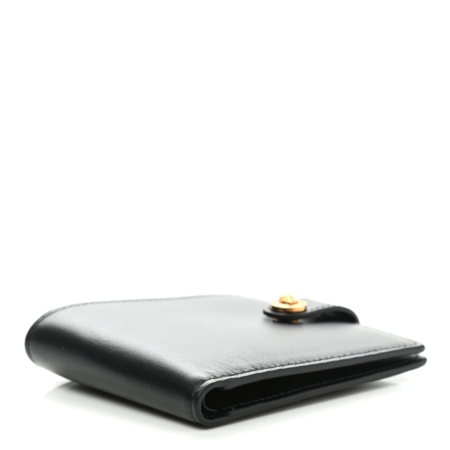 Vitello Medusa Bi-Fold Wallet Black