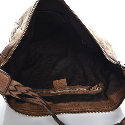 Gucci Monogram Medium Bamboo Bar Hobo Brown 5 of 9