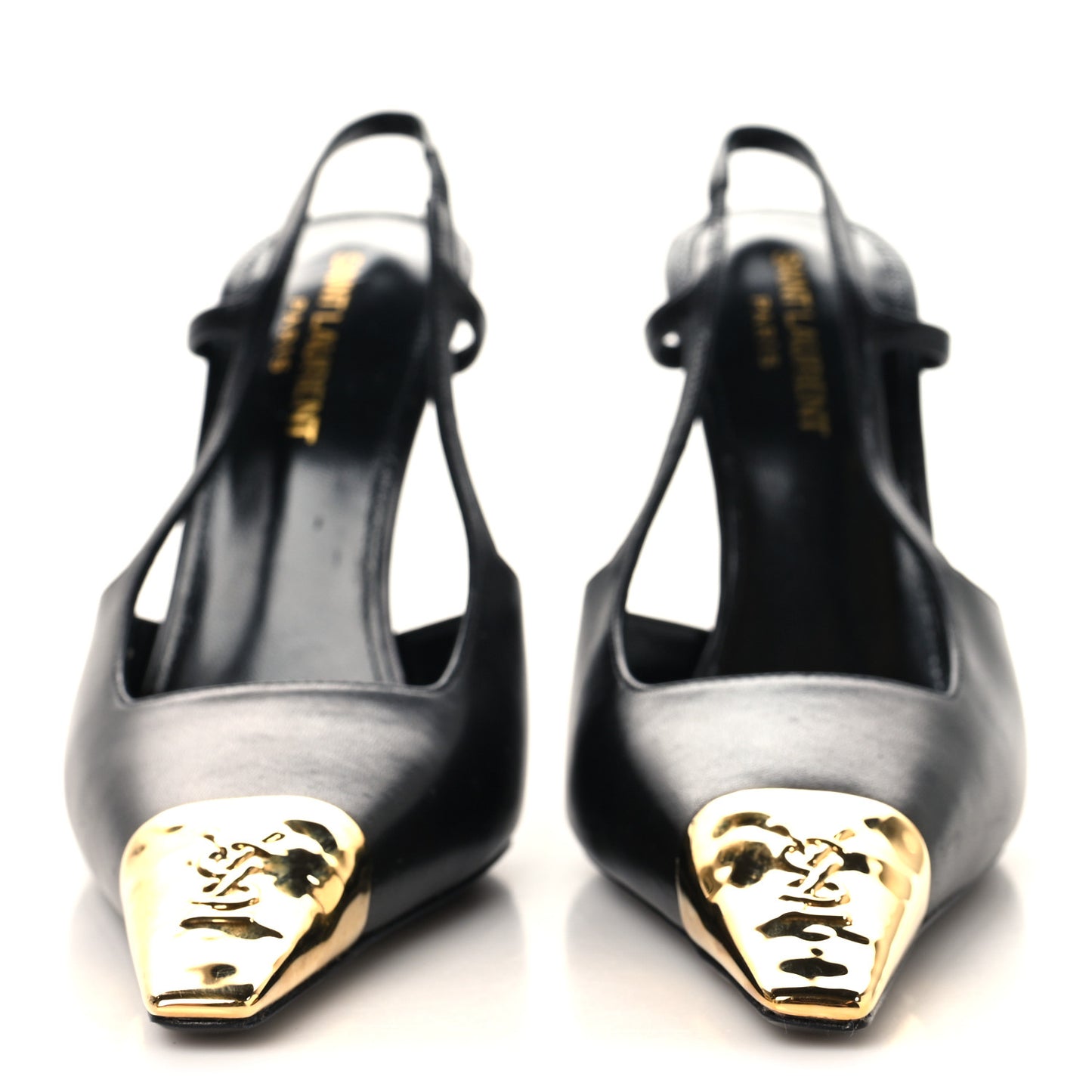 Smooth Calfskin Jeanne 110 Slingback Pumps 37 Black