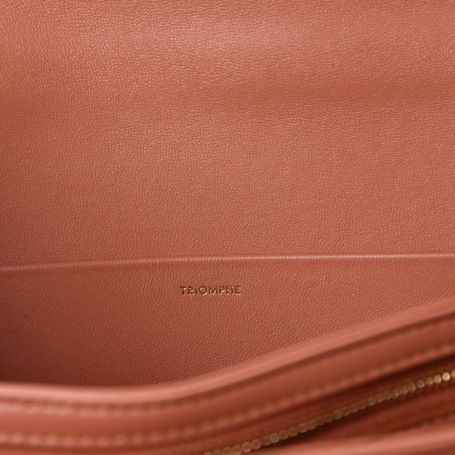 Celine Shiny Calfskin Medium Triomphe Terracotta 10 of 12