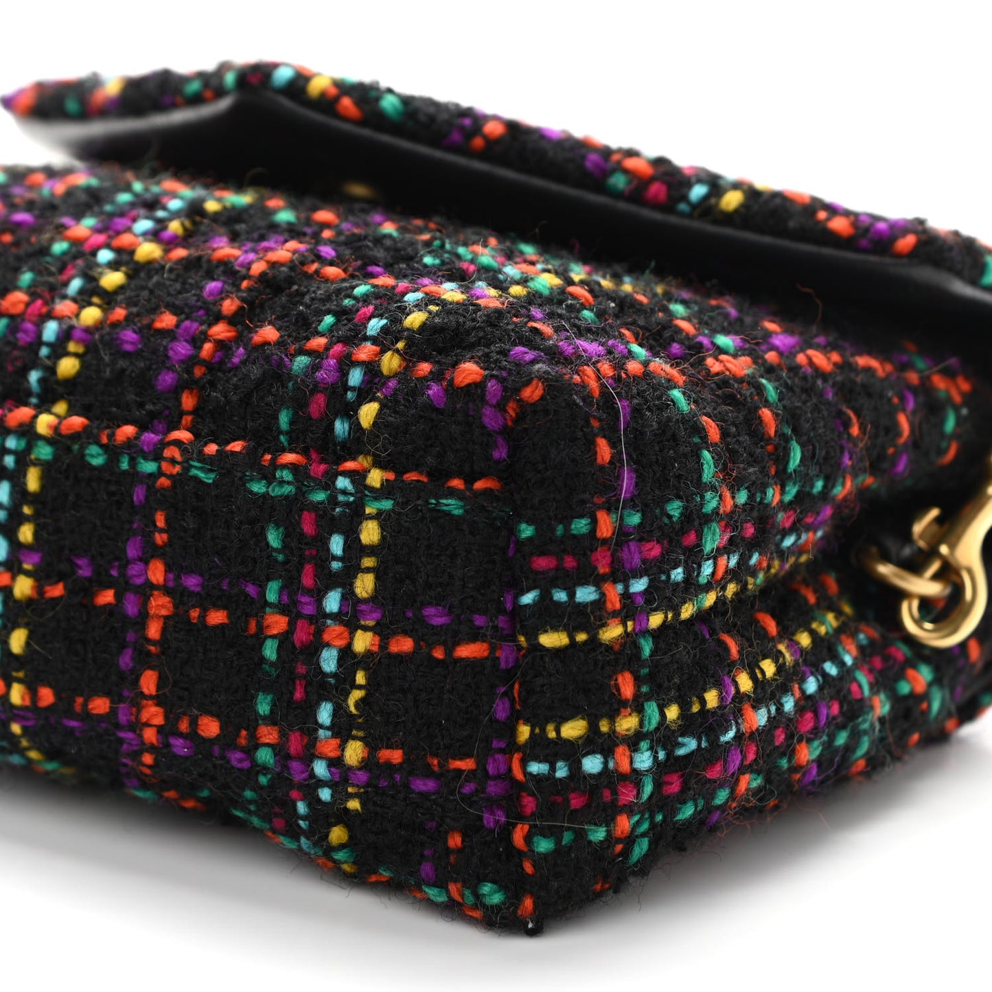 Tweed Toy Loulou Shoulder Bag Black