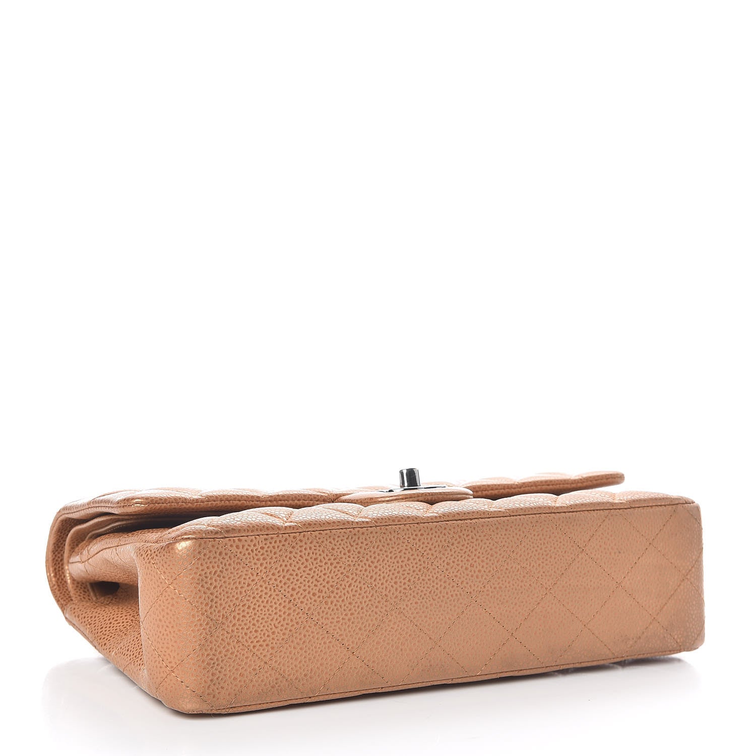 Chanel Metallic Caviar Quilted Medium Double Flap Copper 4 of 9