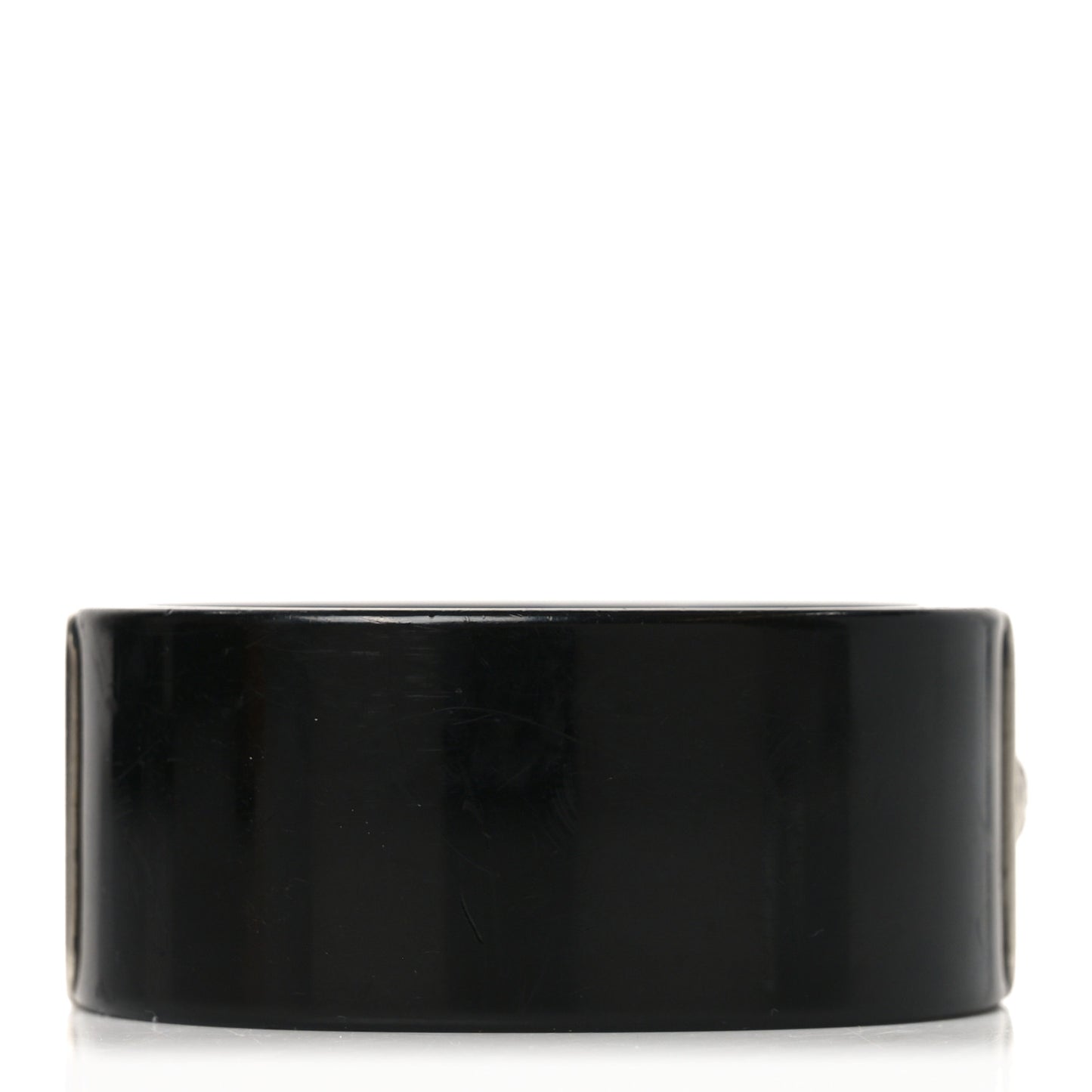 Resin Crystal Baguette CC Cuff Black Silver
