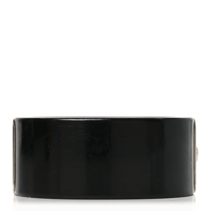 Chanel Resin Crystal Baguette CC Cuff Black Silver 3 of 5