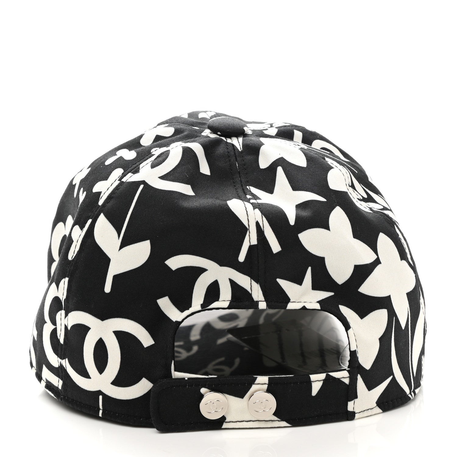 Chanel Cotton Cap Hat Black White 5 of 8