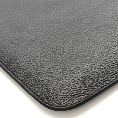 Balenciaga Grained Calfskin Logo Large Cash Wristlet Pouch Black White 7 of 8