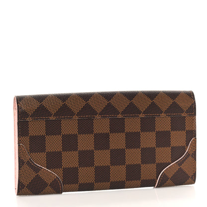 Louis Vuitton Damier Ebene Caissa Wallet Rose Ballerine 3 of 9