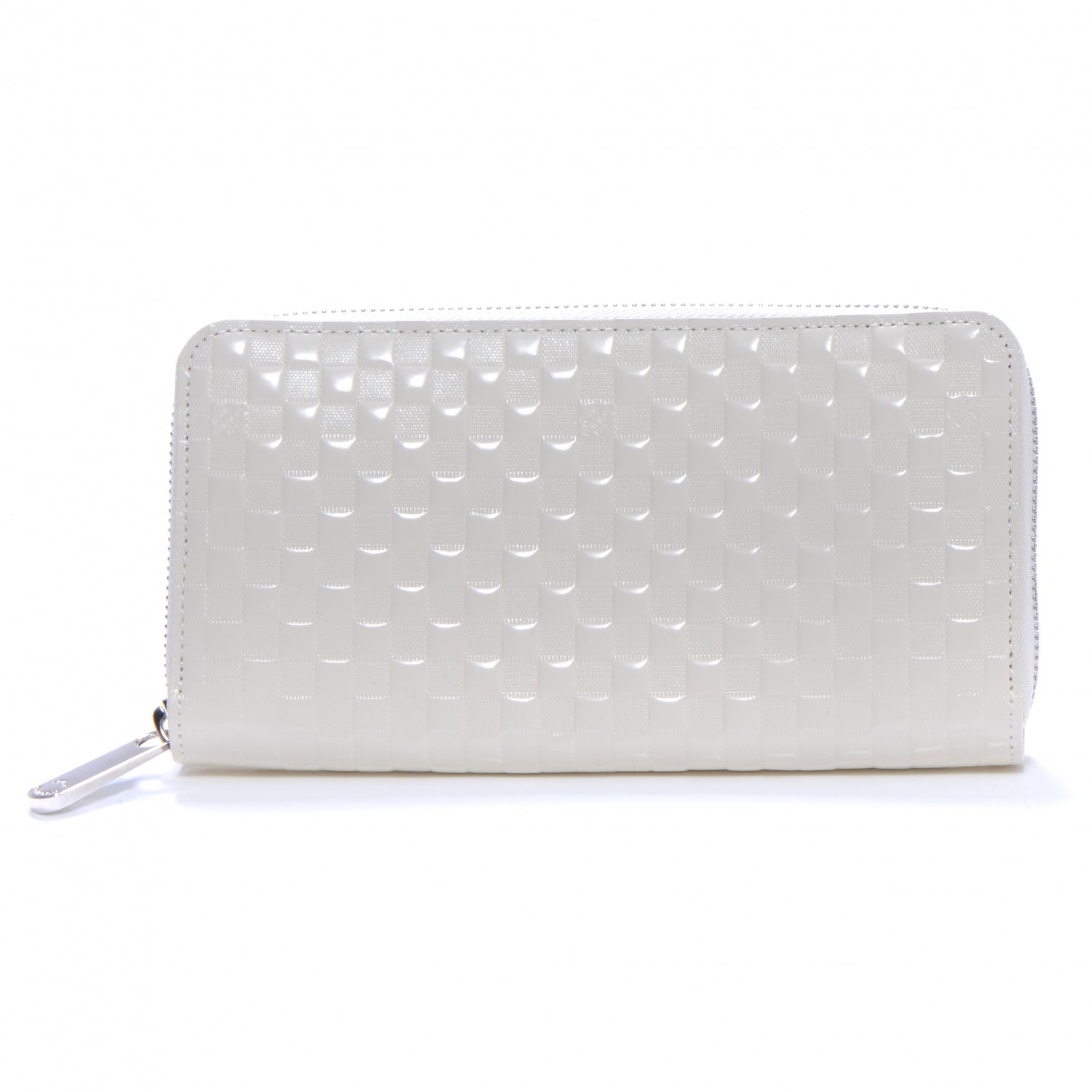 Louis Vuitton Shiny Calfskin Damier Facette Zippy Wallet Creme 1 of 8
