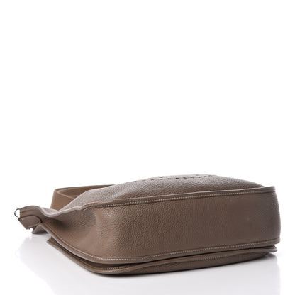 Hermes Taurillon Clemence Evelyne III GM Etoupe 4 of 20