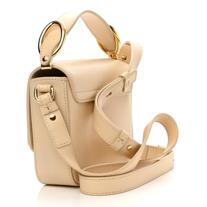 Chloe Shiny Calfskin Suede Mini C Double Carry Blondie Beige 3 of 8