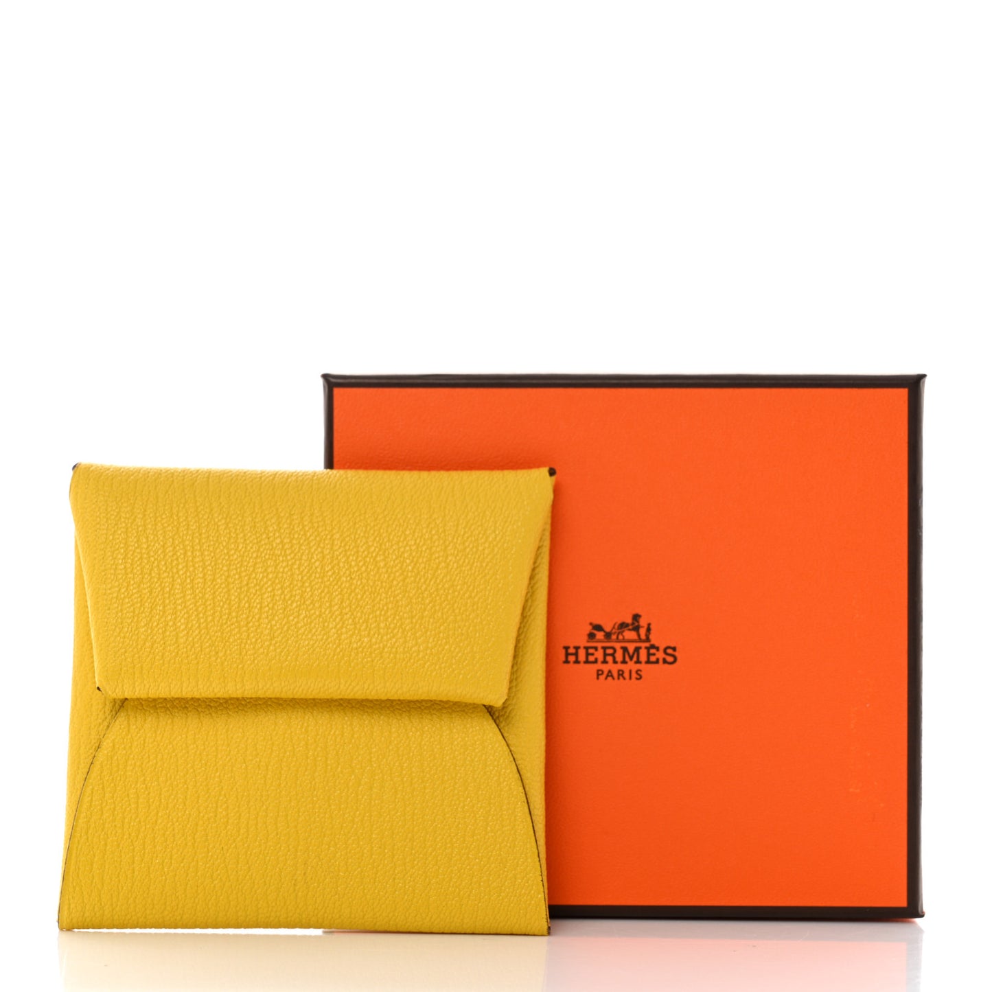 Chevre Mysore Bastia Coin Purse Jaune Ambre