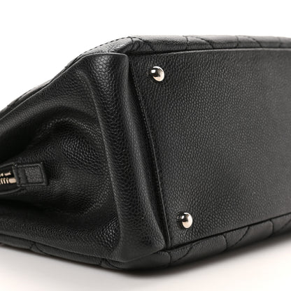 Chanel Caviar Quilted CC Timeless Soft Tote Black 6 of 8