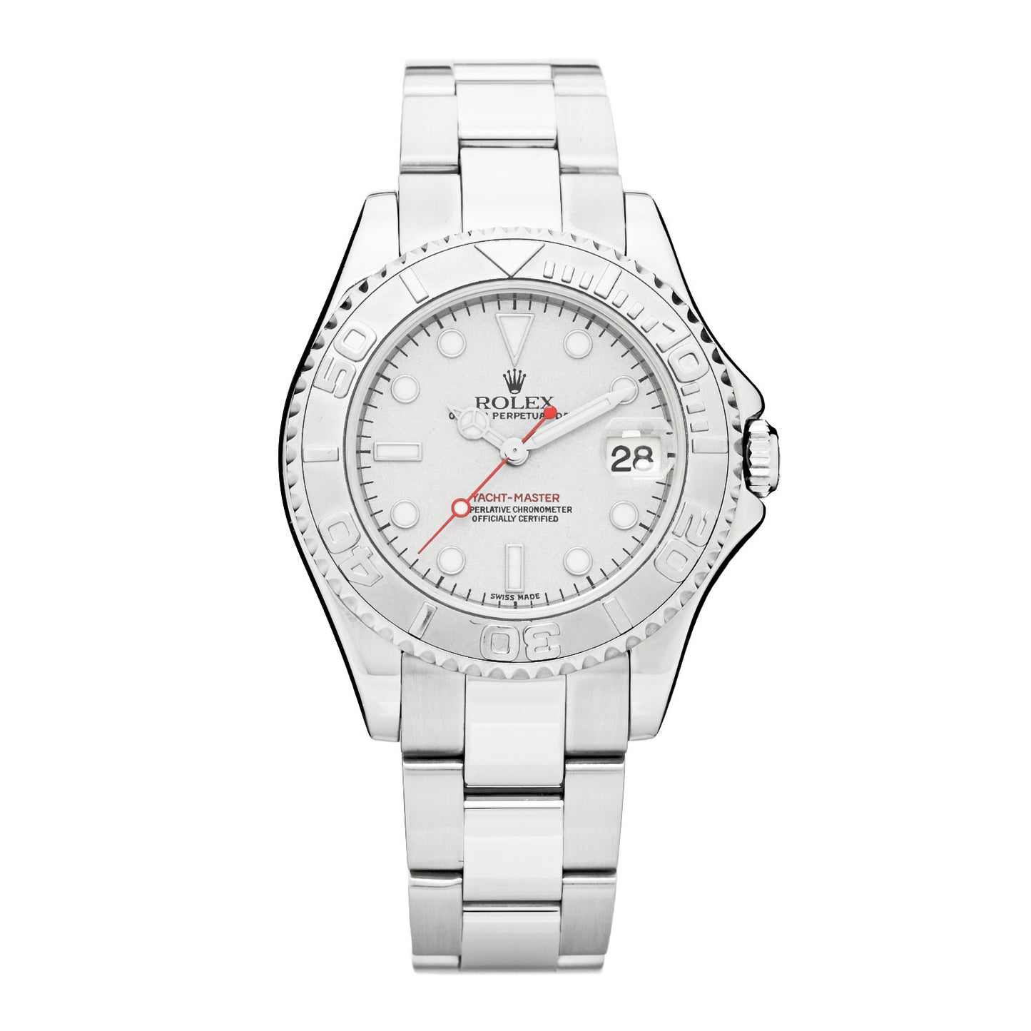 Stainless Steel Platinum 35mm Yacht-Master Watch Silver 168622