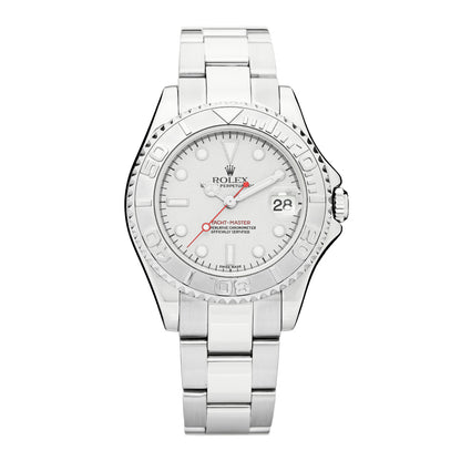 Rolex Stainless Steel Platinum 35mm Yacht-Master Watch Silver 168622 1 of 4