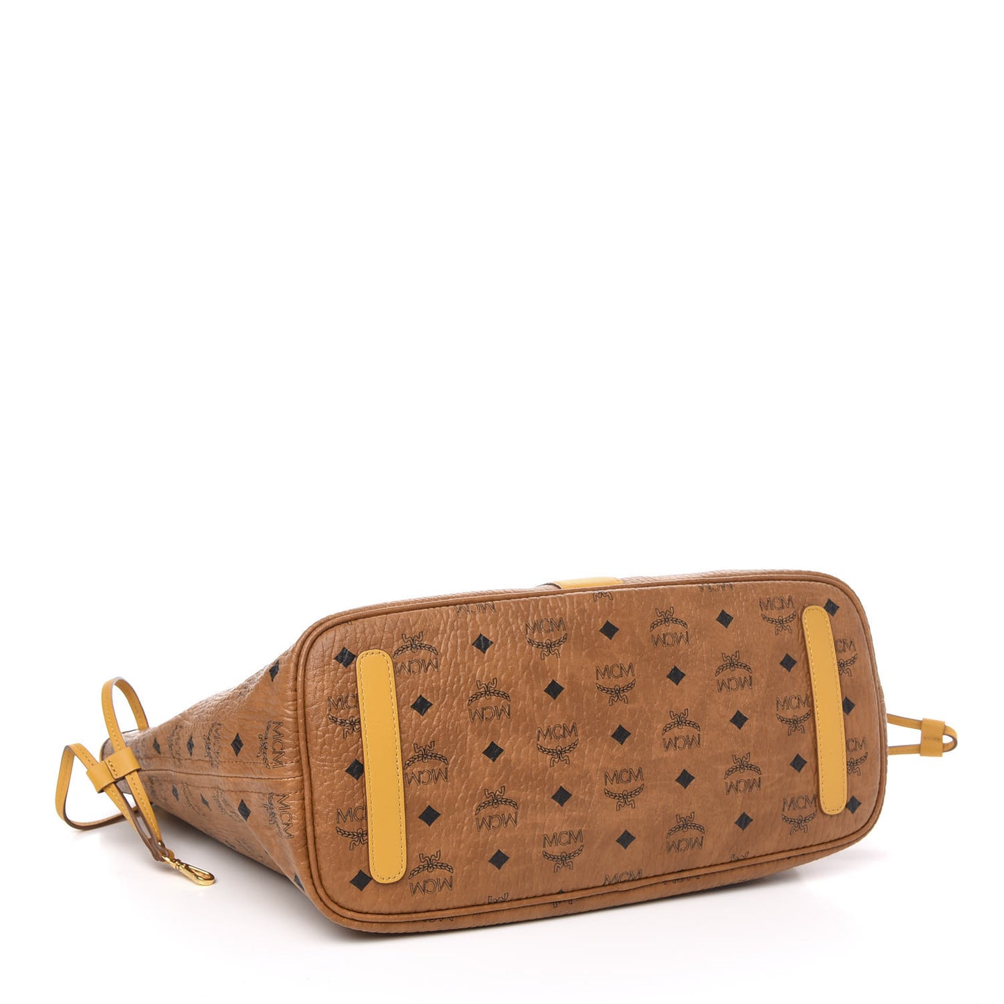 Visetos Medium Liz Reversible Shopper Tote Cognac Yellow