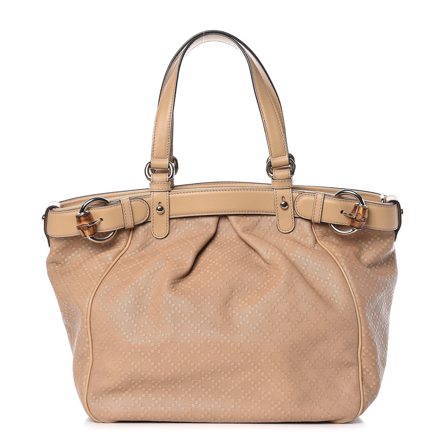 Diamante Medium Bamboo Buckle Tote Beige