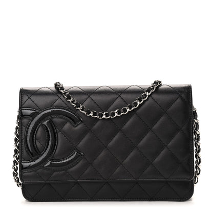 Chanel Calfskin Quilted Cambon Wallet On Chain WOC Black 1 of 11