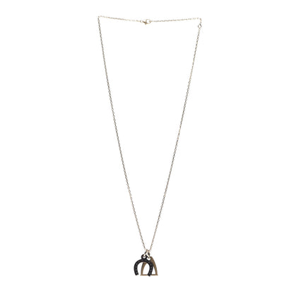 Hermes Permabrass Buffalo Horn Amulette Equestrian Pendant Necklace 2 of 5