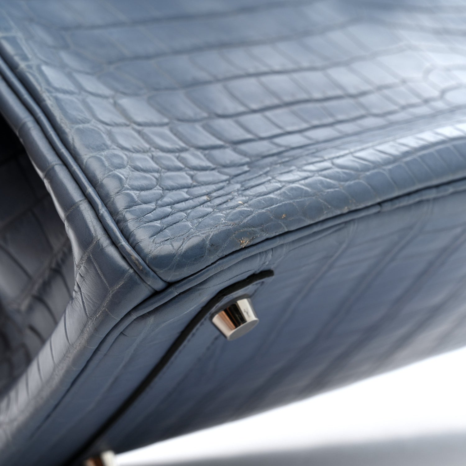 Hermes Matte Niloticus Crocodile Birkin 30 Bleu Ciel 29 of 45