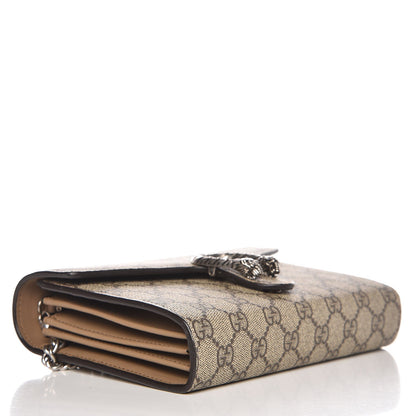 Gucci GG Supreme Monogram Mini Dionysus Chain Wallet Beige Taupe 4 of 7