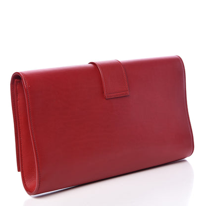 Saint Laurent Calfskin Classic Y Ligne Clutch Red 3 of 15