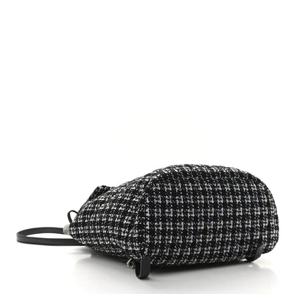 Chanel Tweed Large Urban Spirit Backpack Black White 4 of 9