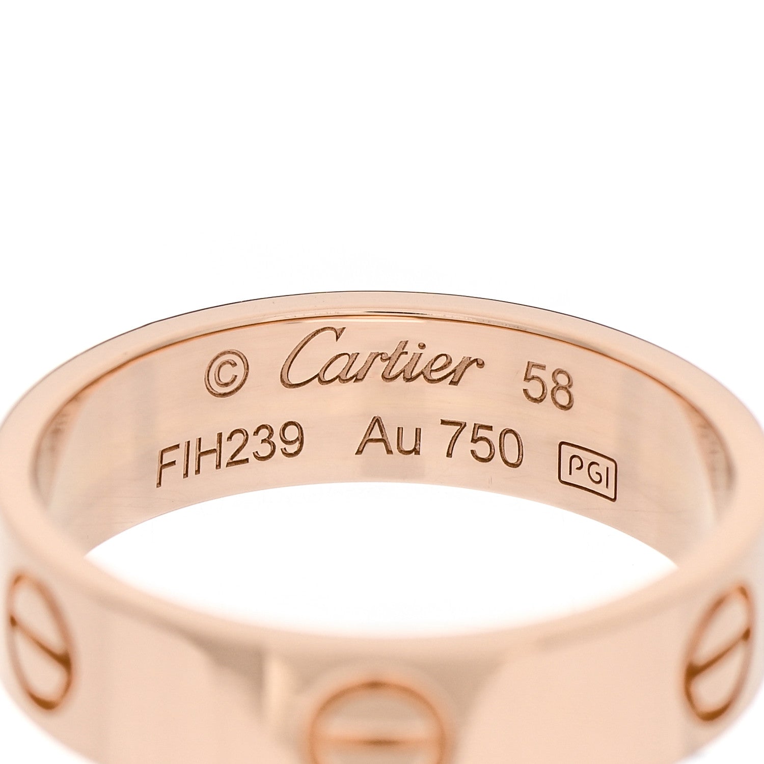 Cartier 18K Pink Gold 5.5mm LOVE Ring 58 8.5 4 of 5