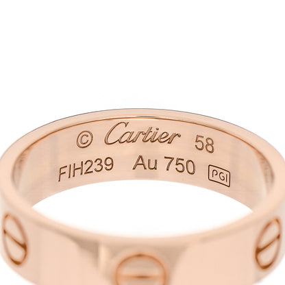 Cartier 18K Pink Gold 5.5mm LOVE Ring 58 8.5 4 of 5