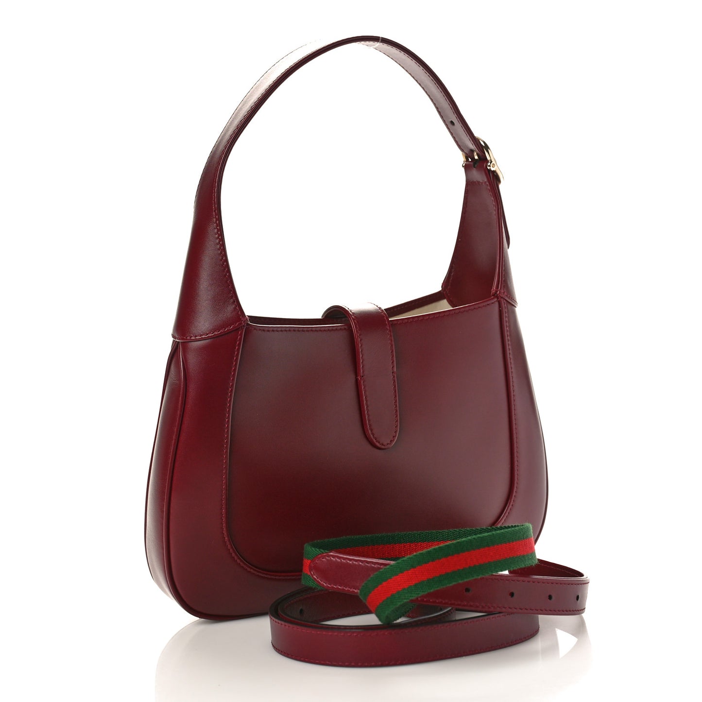 Ancora Calfskin Web Medium Jackie 1961 Hobo Rosso
