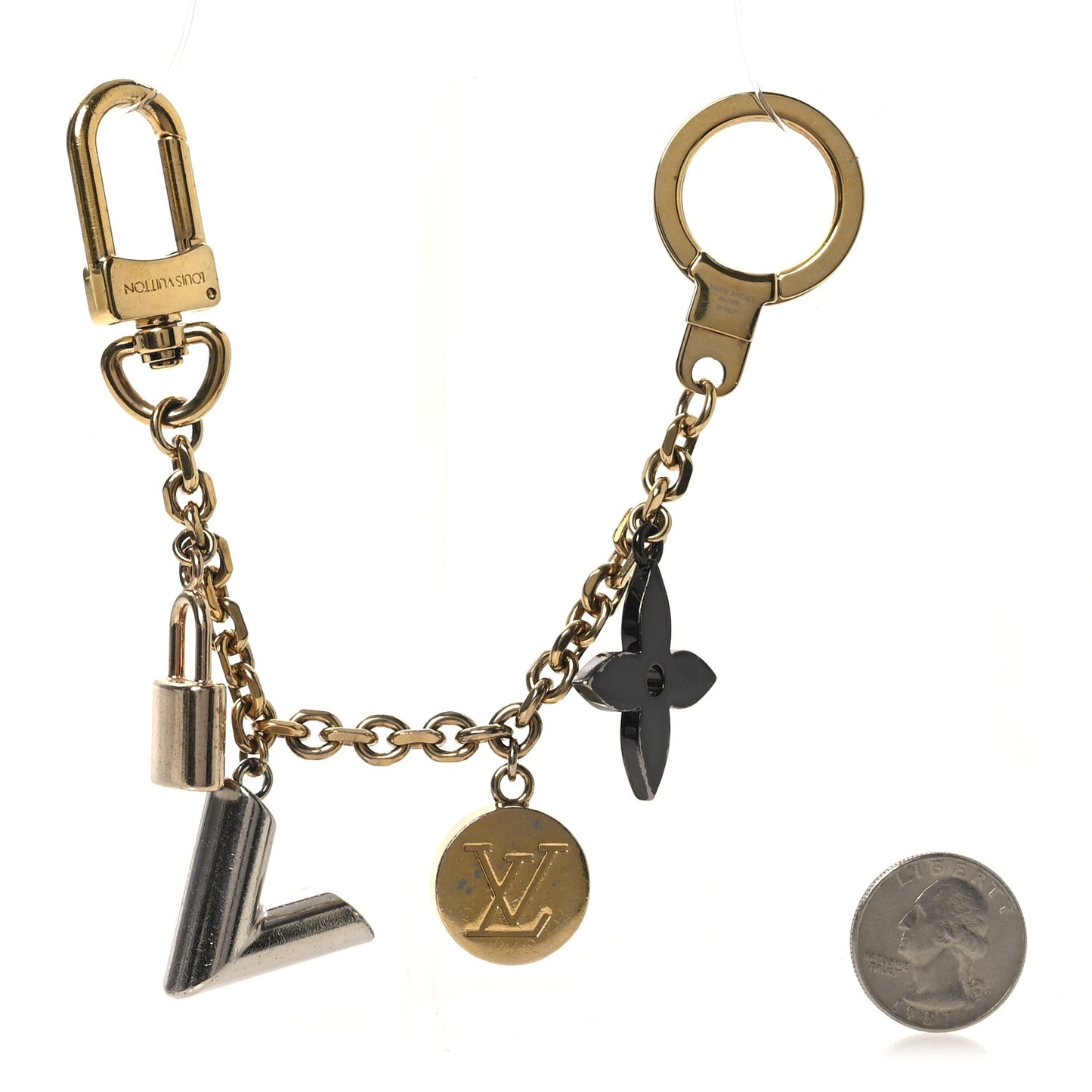 Metal Kaleido V Bag Chain Charm