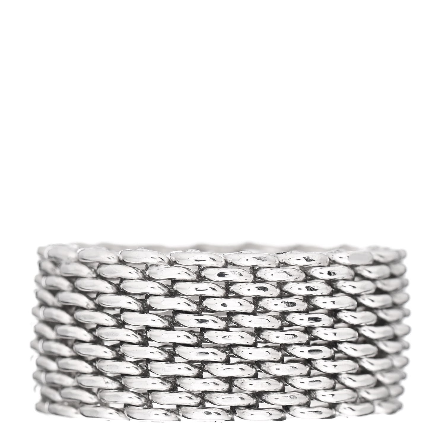 Tiffany Sterling Silver Somerset Mesh Ring 49 5 3 of 4