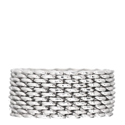 Tiffany Sterling Silver Somerset Mesh Ring 49 5 3 of 4