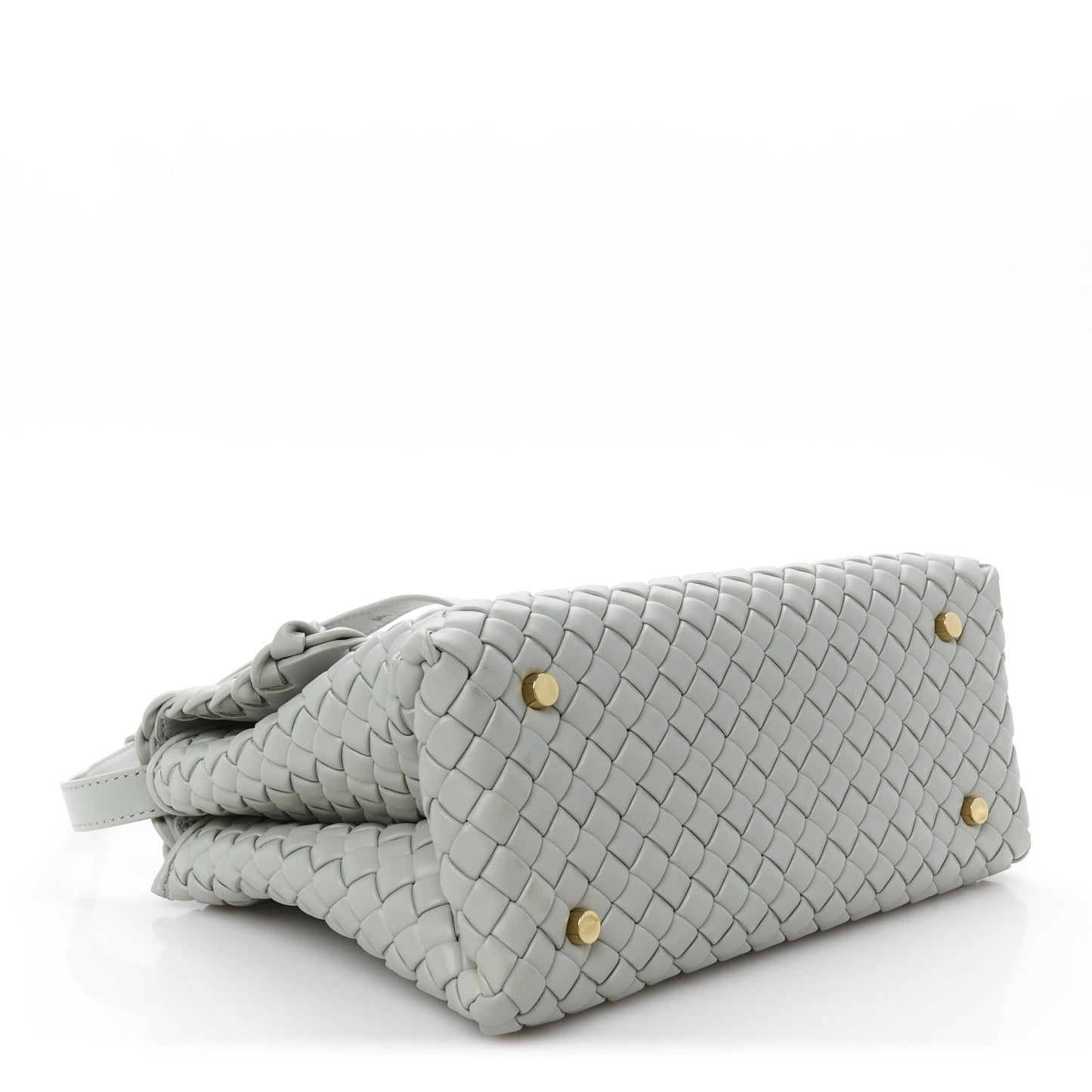 Nappa Intrecciato Patti Top Handle Bag Agate Grey