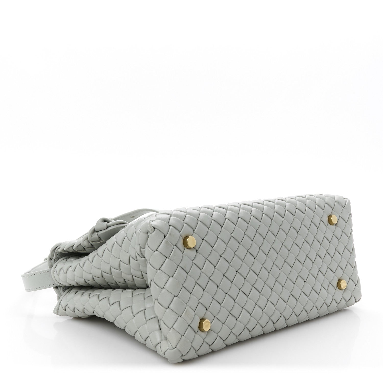Bottega Veneta Nappa Intrecciato Patti Top Handle Bag Agate Grey 4 of 13