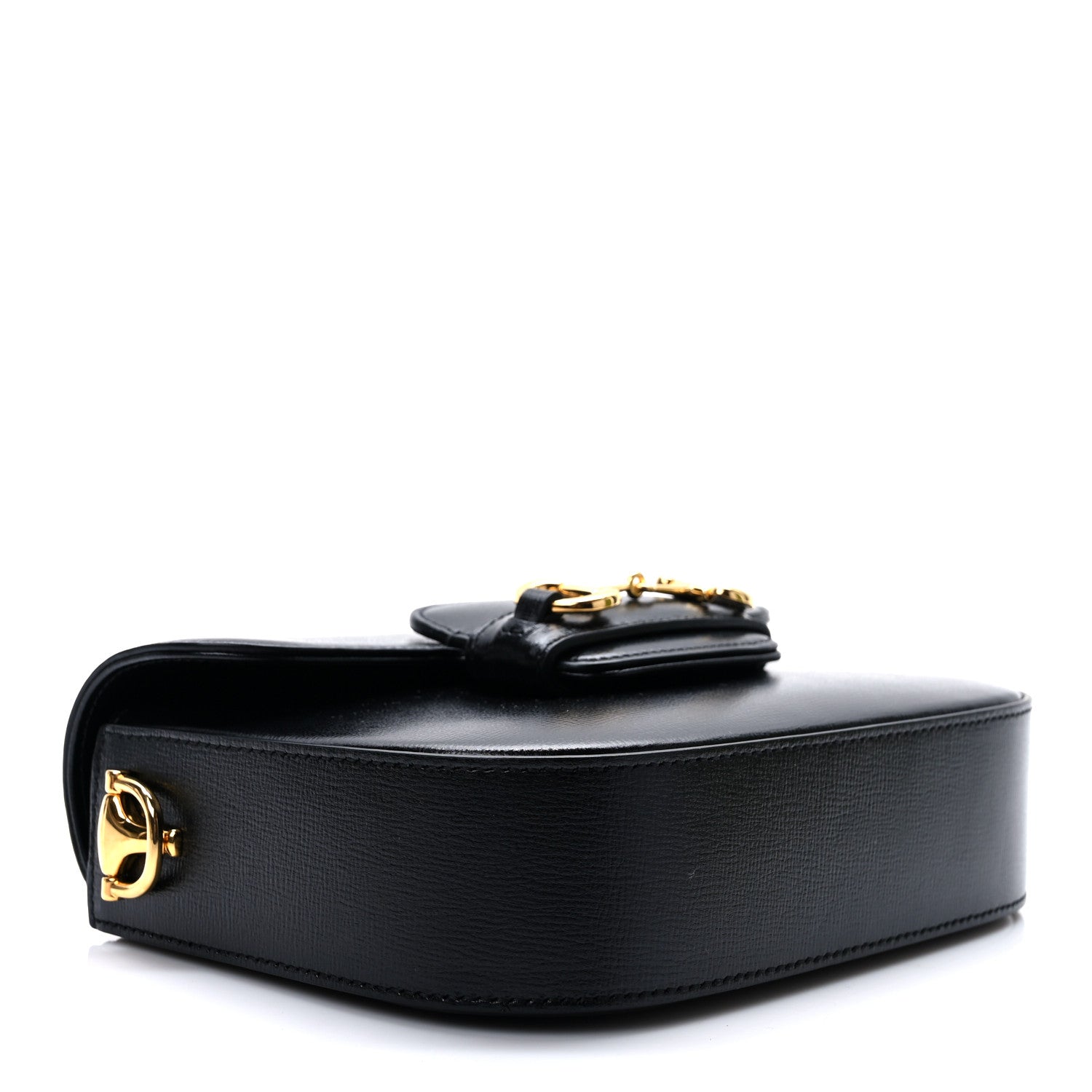 Gucci Azalea Calfskin Web Mini Horsebit 1955 Shoulder Bag Black 4 of 10