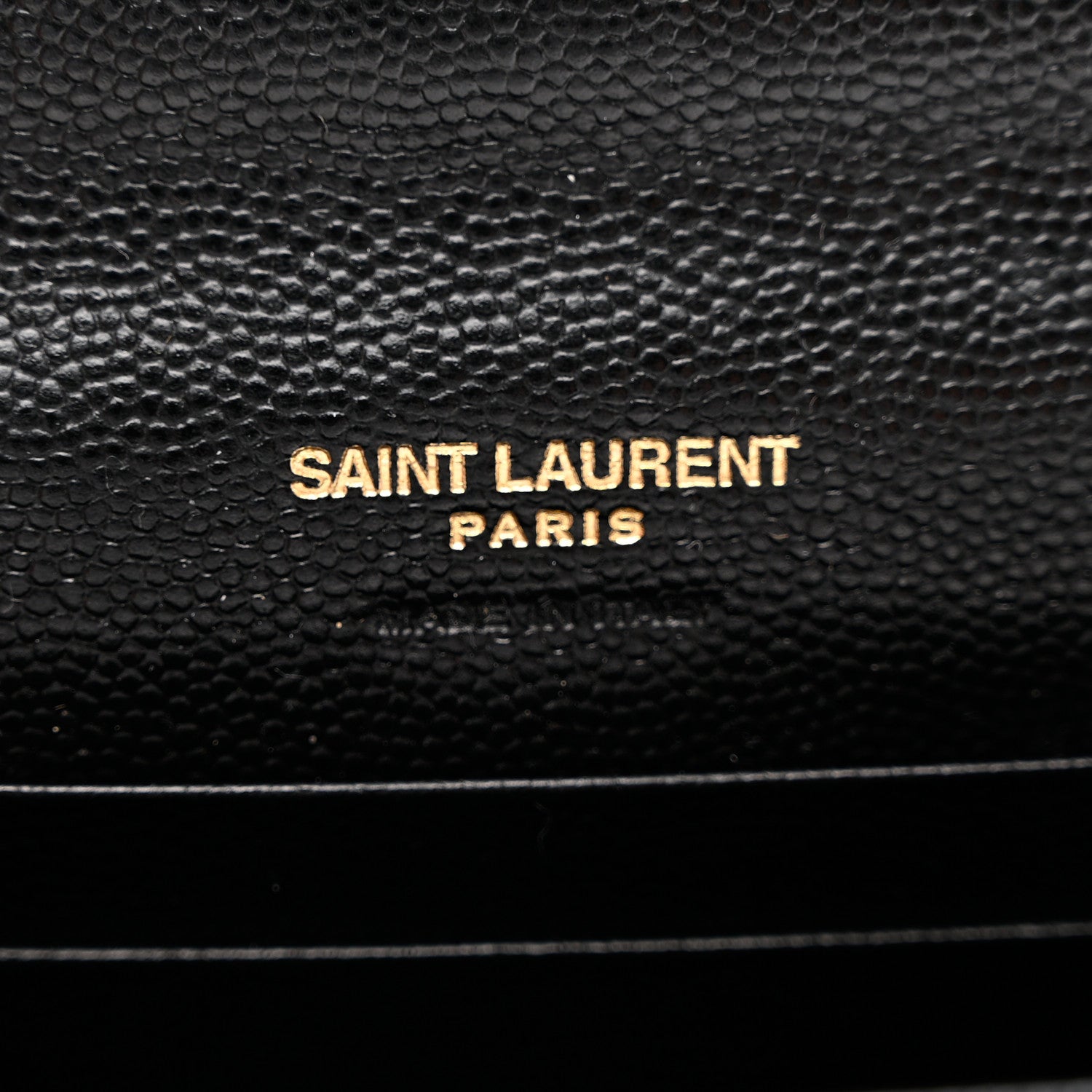 Saint Laurent Grain De Poudre Matelasse Chevron Small Monogram Envelope Wallet Black 6 of 6
