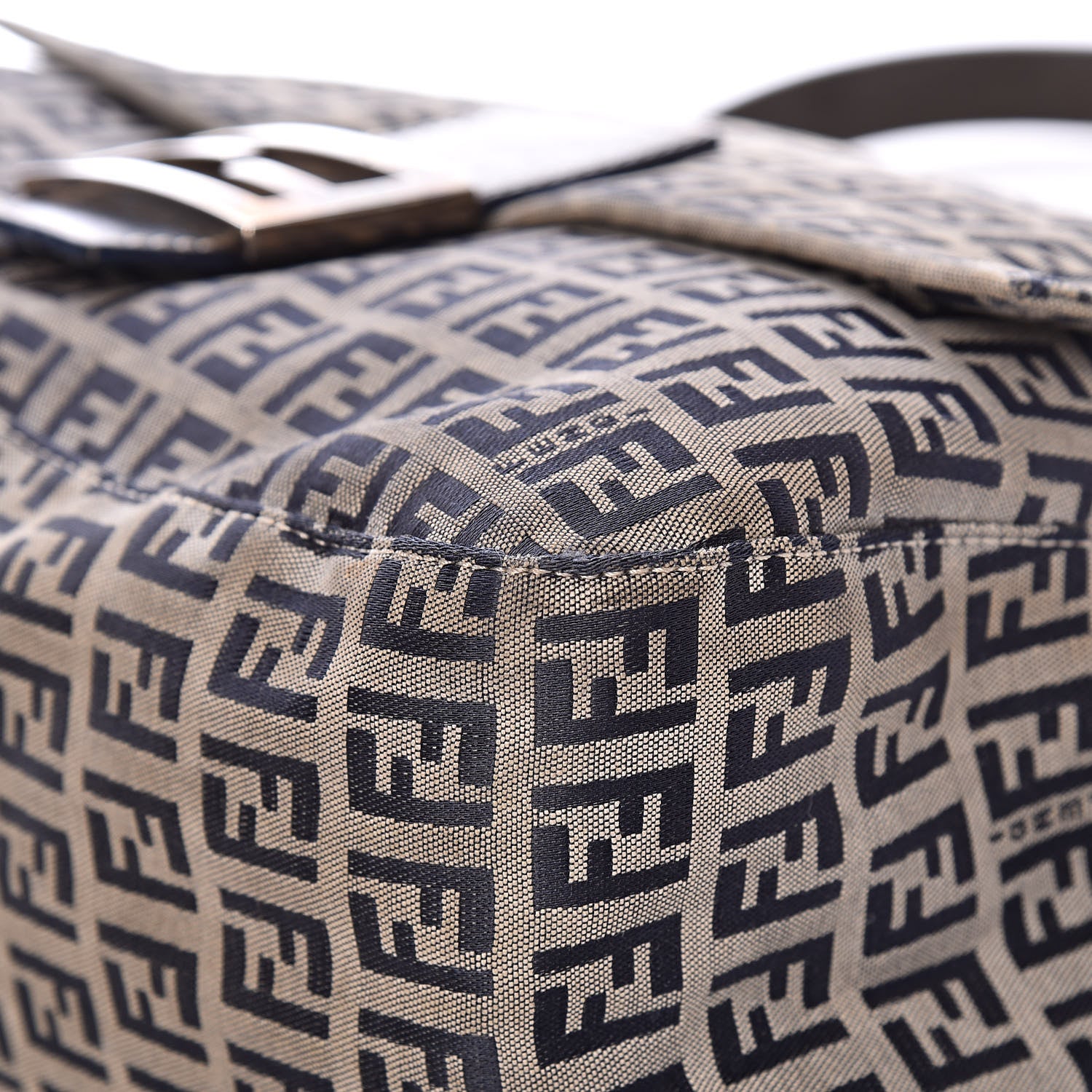 Fendi Zucchino Mama Baguette Navy 11 of 14