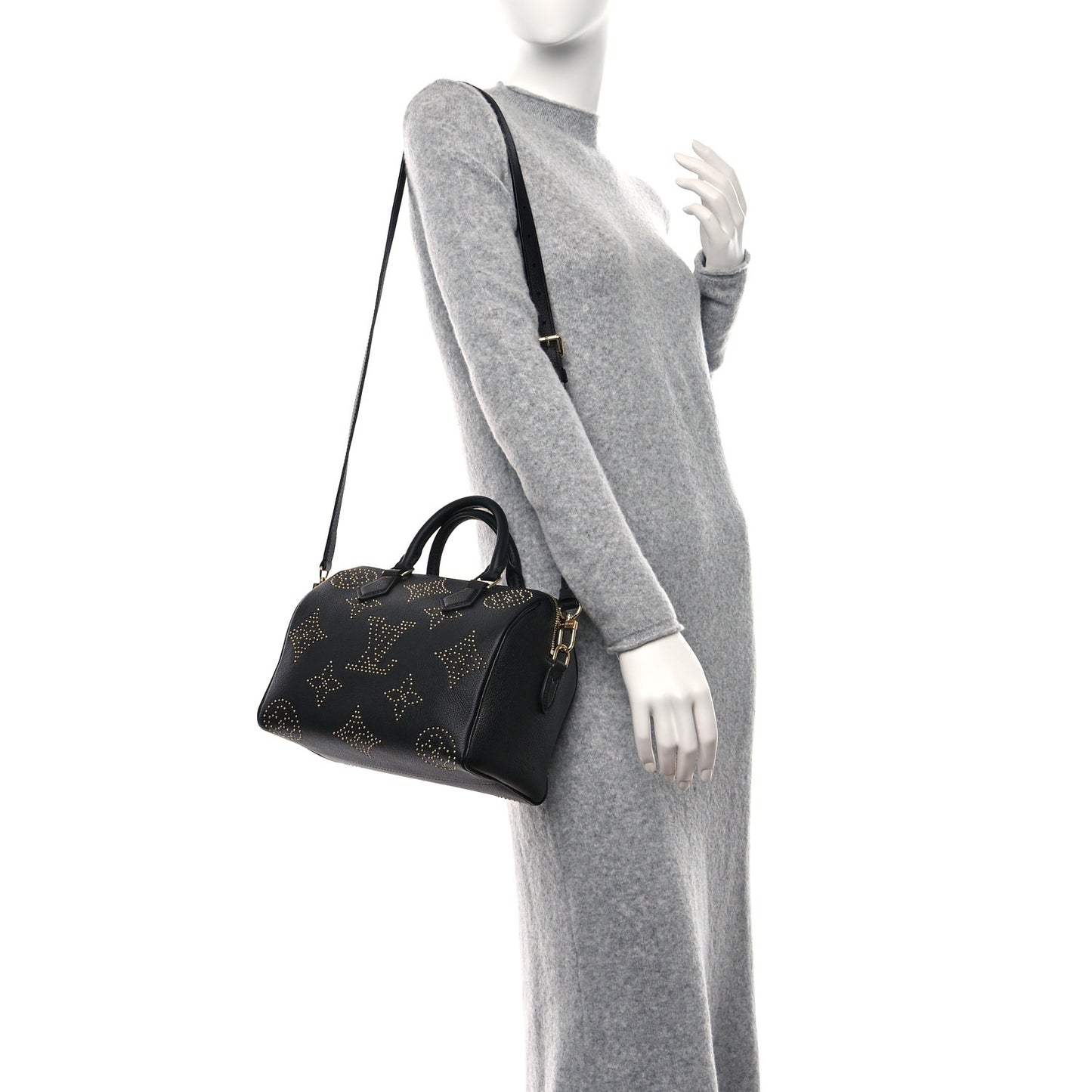Empreinte Monogram Giant Studded Speedy Bandouliere 25 Black