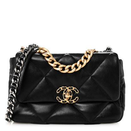 Chanel Lambskin Quilted Medium Chanel 19 Flap Black 1 of 10