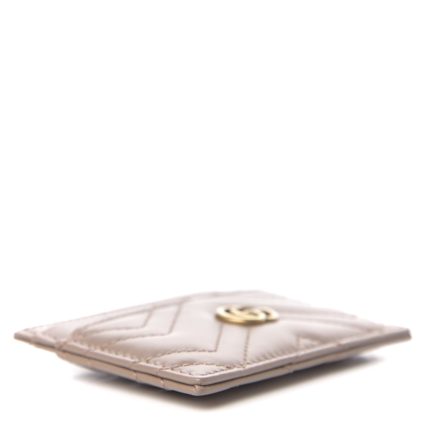 Calfskin Matelasse GG Marmont Card Holder Porcelain Rose