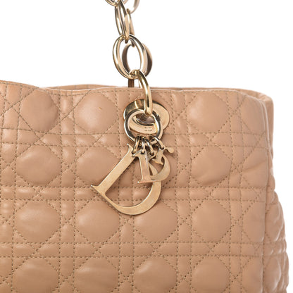 Christian Dior Lambskin Cannage Large Dior Soft Shopping Tote Beige 10 of 10