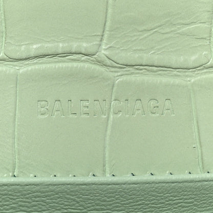 Balenciaga Extra Supple Calfskin Crocodile Embossed Gossip Chain Bag XS Light Green 6 of 14